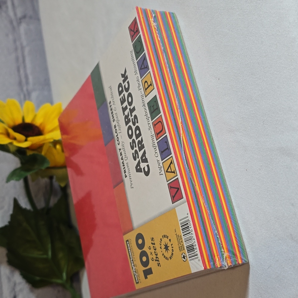 Cardstock Paper 6" x 6" for scrapbooking NEW unopened, 100 Sheets - Picture 2 of 3